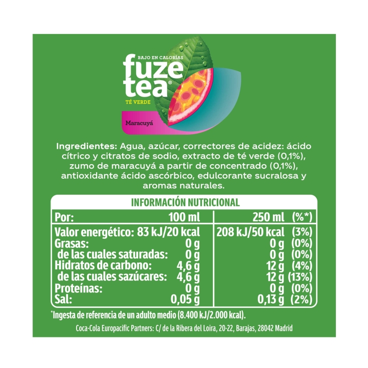 té verde maracuyá, 1.5l
