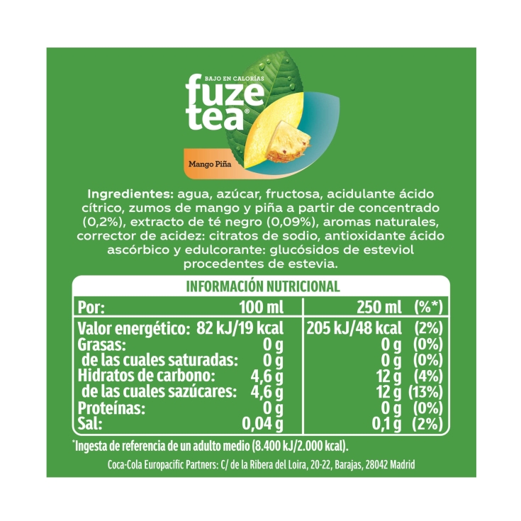 té verde mango/piña, 1.5l