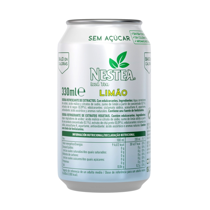 té al limón light lata, 330ml