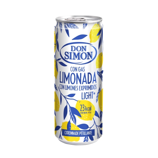 refresco limonada light con gas lata, 330ml