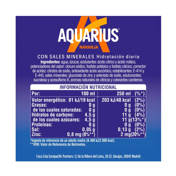 bebida isotónica naranja 1,5l, pk-2