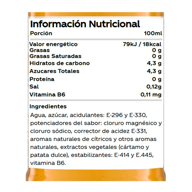 bebida isotónica citrus, 575ml