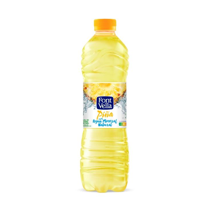agua mineral con zumo piña, 1,25l