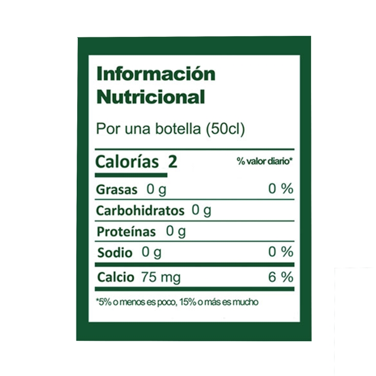 agua mineral con gas sabor limón, 50cl