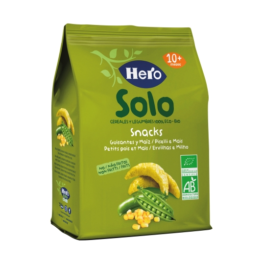 snacks guisantes y maíz eco, 50g