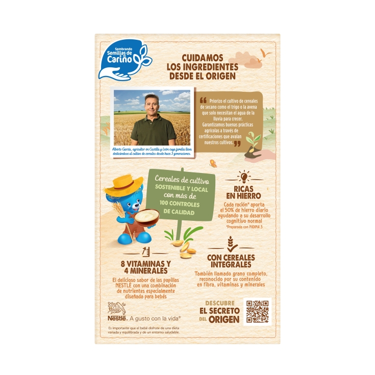 papilla 8 cereales con cacao, 475g