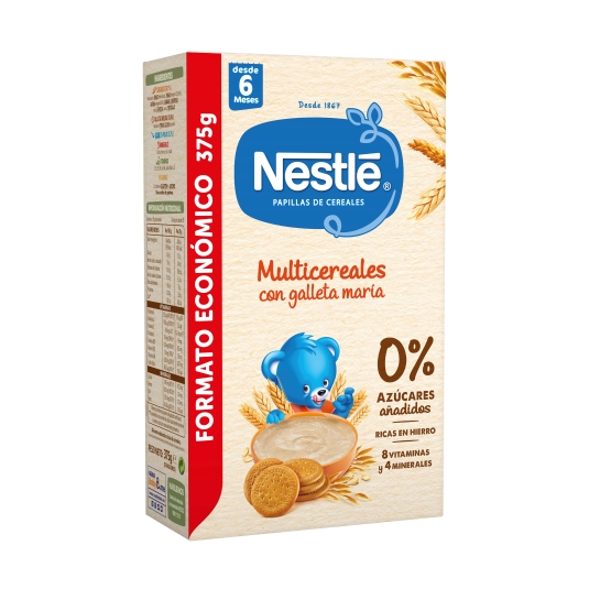 papilla multicereales con galleta maría, 375g