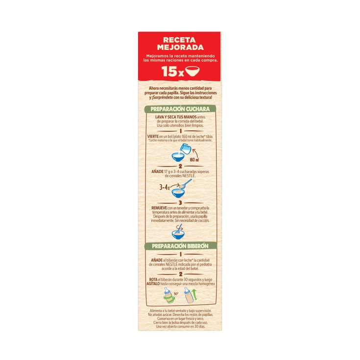 papilla multicereales 0%0% azucares, 255g