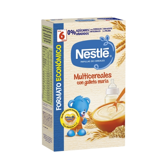 papilla multicereales c/galletas maría, 500g