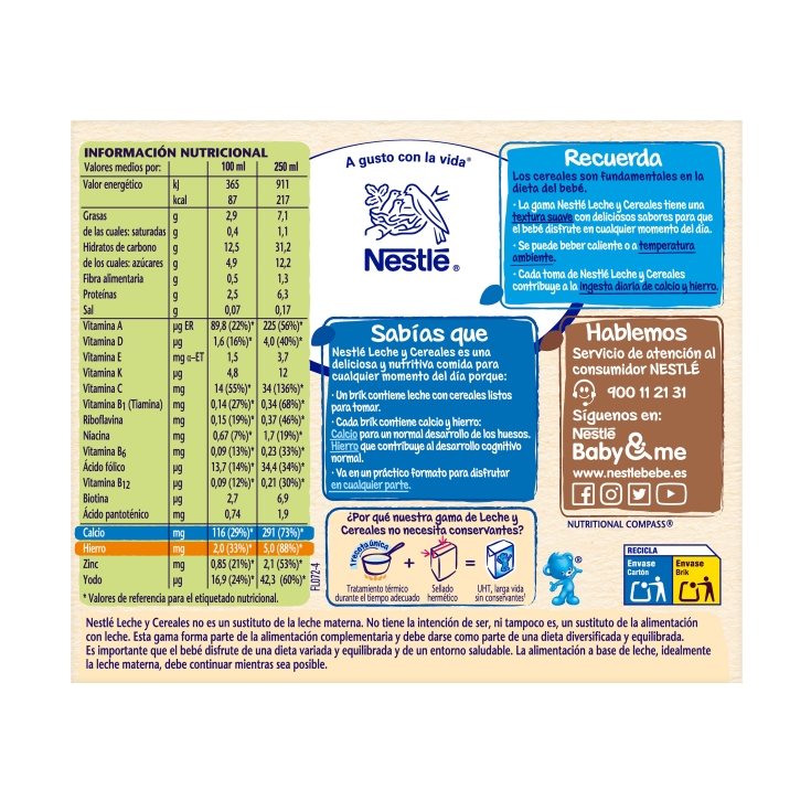 papilla liquida cereales con miel, pk-2