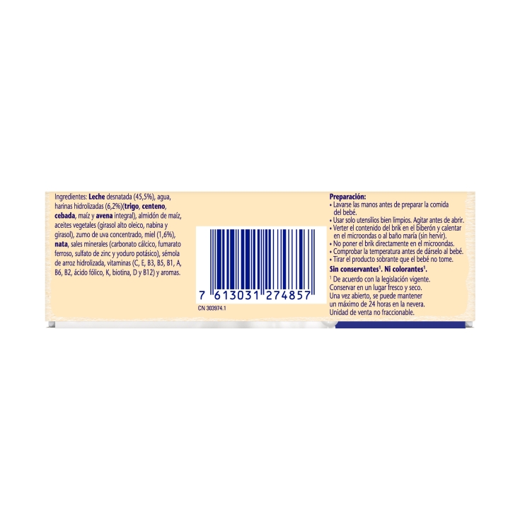 papilla liquida cereales con miel, pk-2