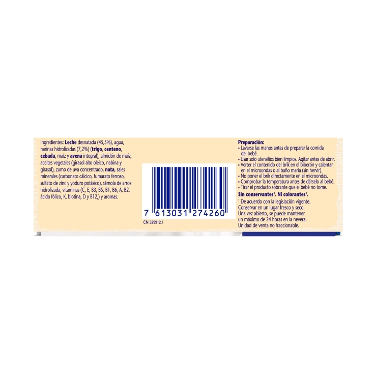 papilla líquida cereales, pk-2