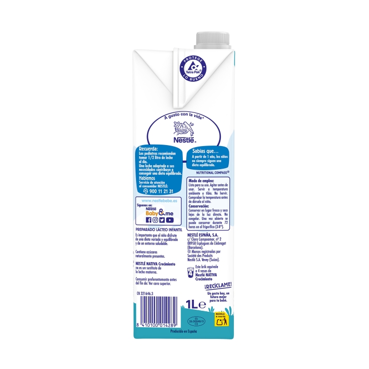leche crecimiento original nativa 3, 1l
