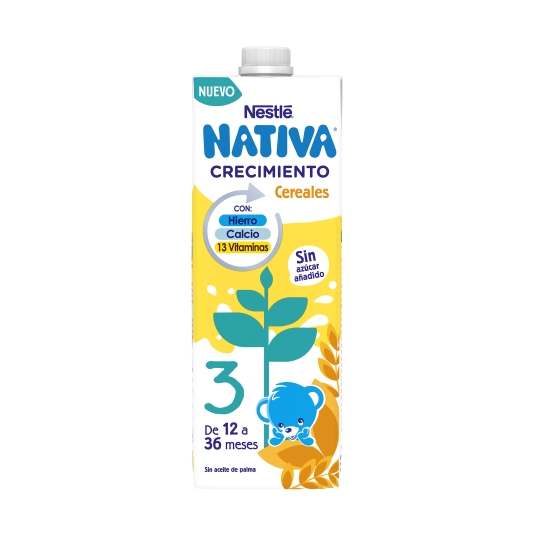 leche crecimiento nativa 3 cereales, 1l