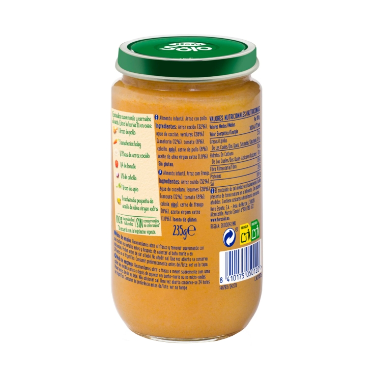 tarrito arroz con pollo, 235g