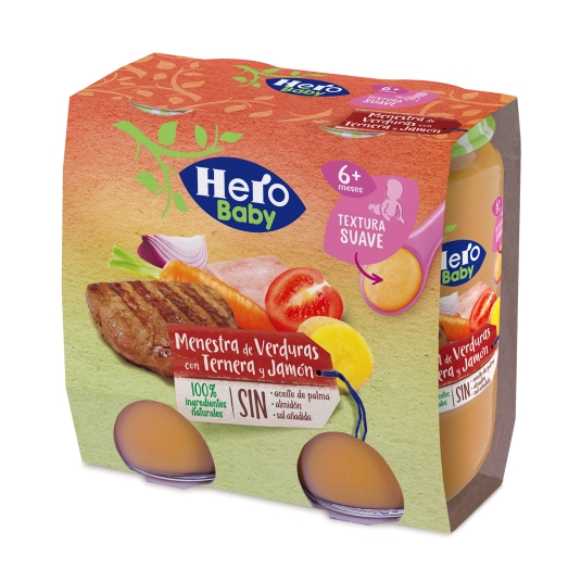 tarrito menestra verdura/ternera/jamón , pk-2