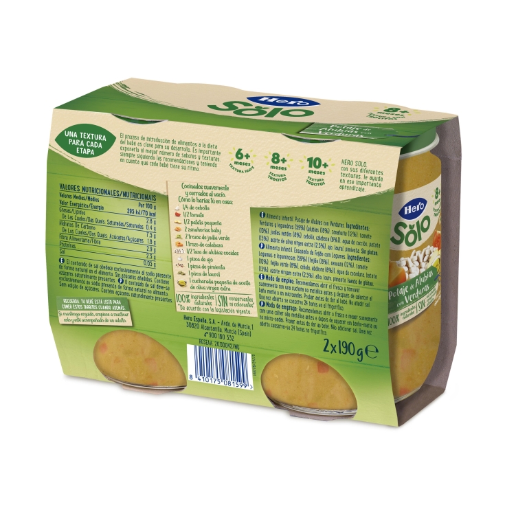 tarrito potaje alubias y verduras, pk-2