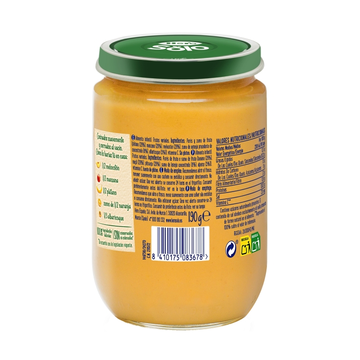 tarrito frutas variadas, 190g