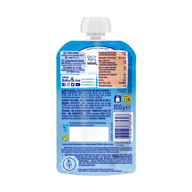 pouch manzana fresa yogolino, 100g