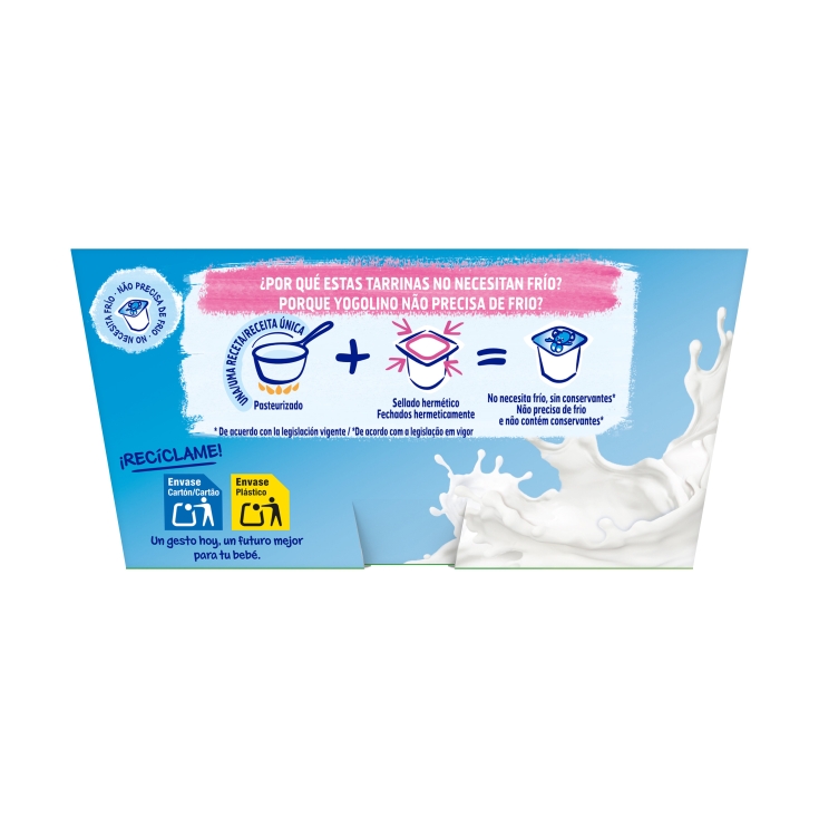 postre lácteo natural yogolino, pk-4
