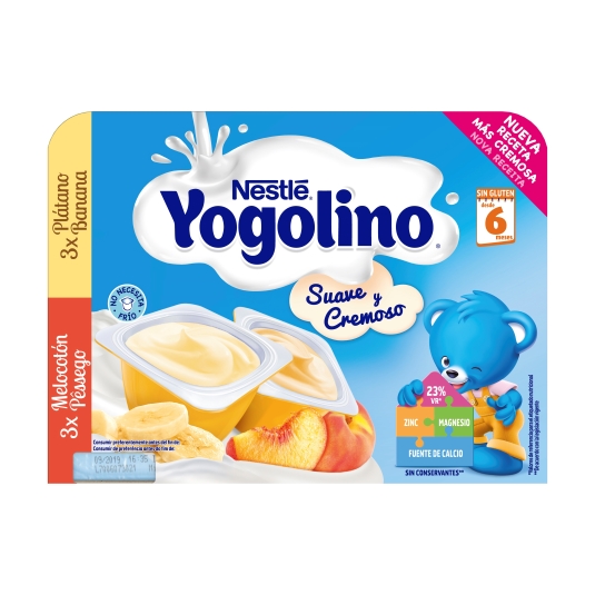 postre plátano-melocotón sporty yummyogs, pk6