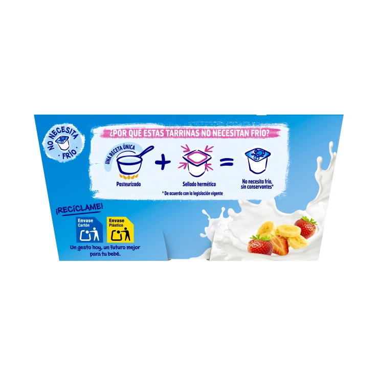postre lácteo fresa-plátano s/a yogolino, pk4