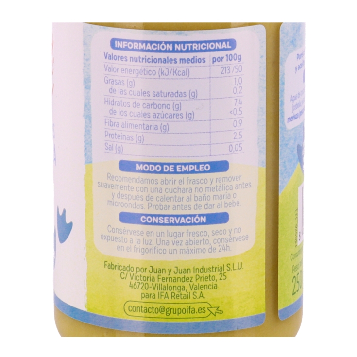 tarrito verduras c/merluza + 8 meses, 250g