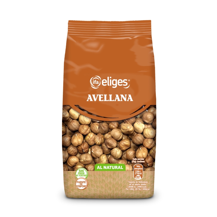 avellana c/piel s/cascara cruda natural, 200g