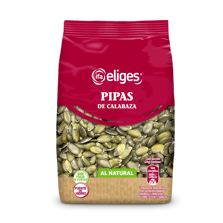 pipas calabaza mondada al natural, 150g