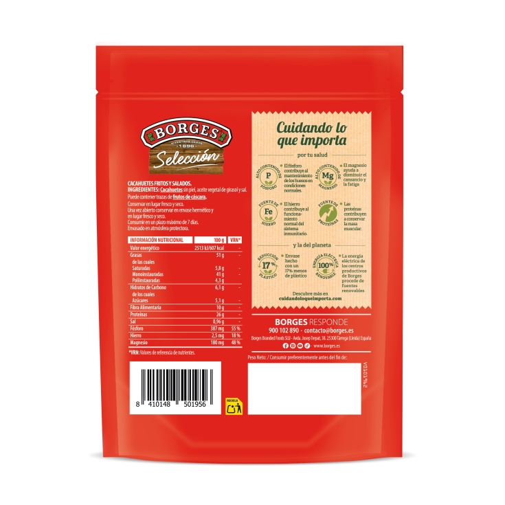 cacahuetes fritos salados, 200g