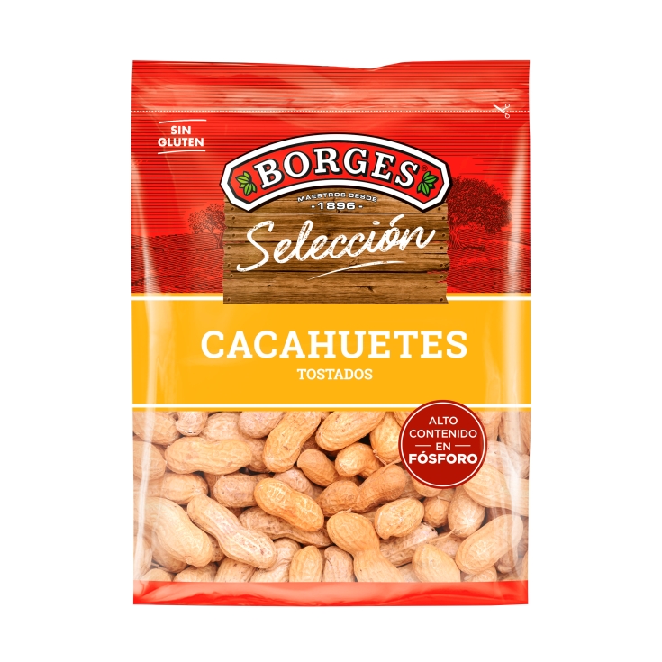 cacahuetes con cáscara tostados, 350g