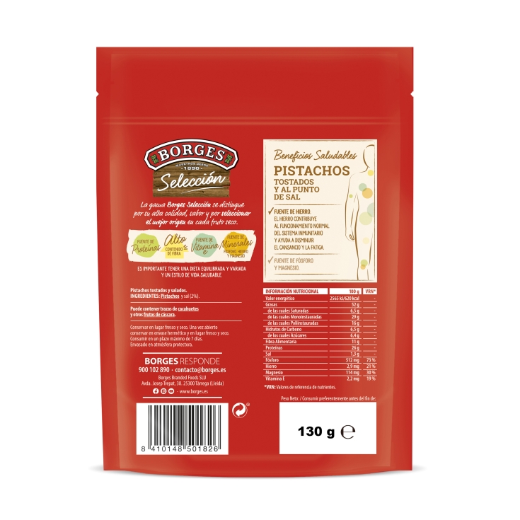pistacho tostado, 130g