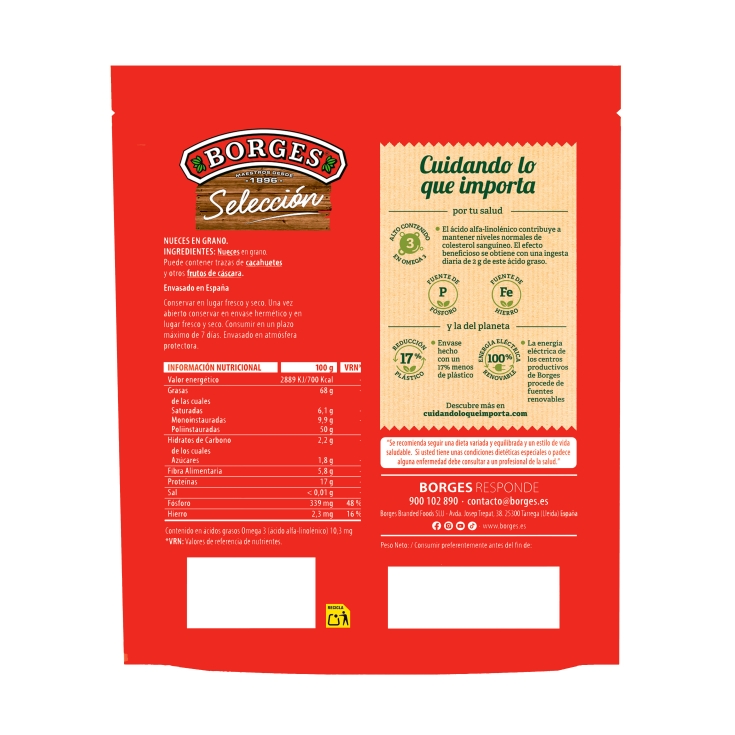 nueces california con cáscara, 500g