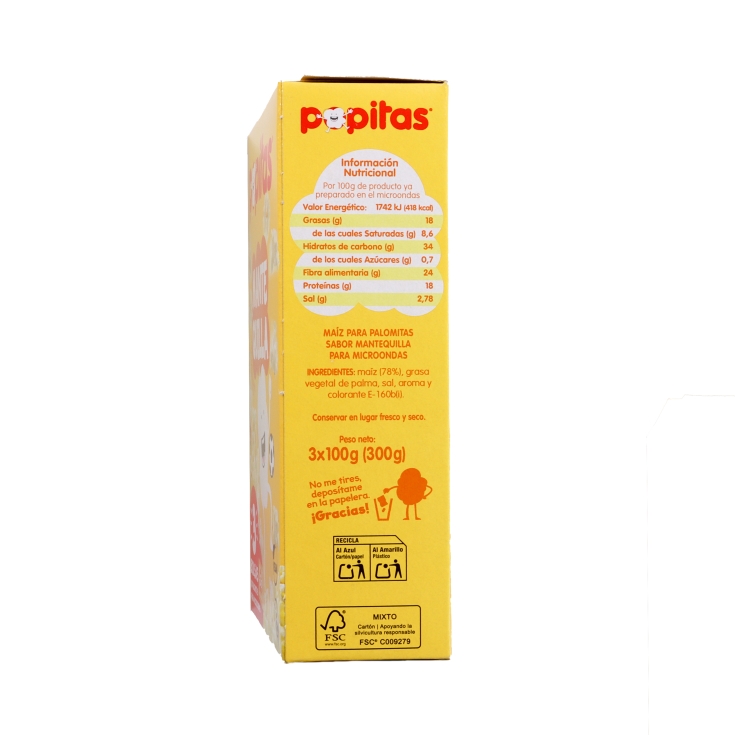 palomitas mantequilla 100g, pk-3