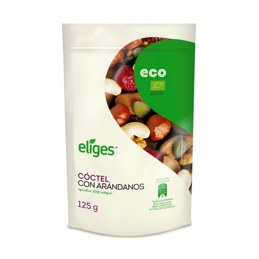 cóctel con arándanos ecológico, 125g