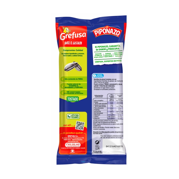 pipas piponazo original, 119g