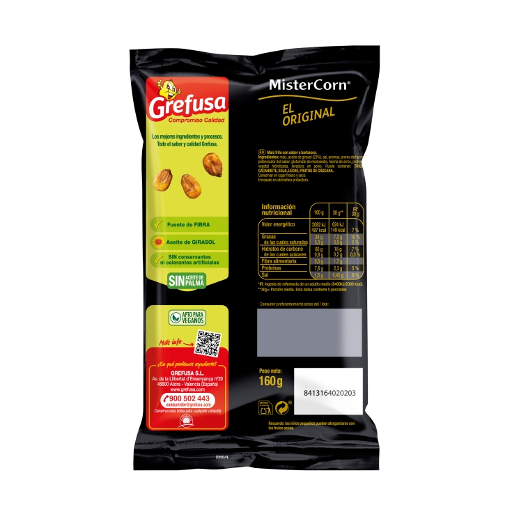 maíz frito mister corn, 160g