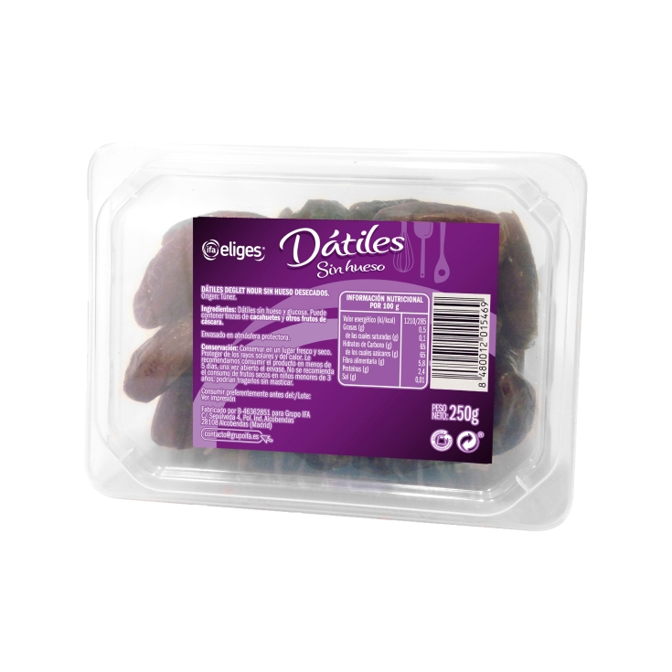 dátiles confitados, 250g