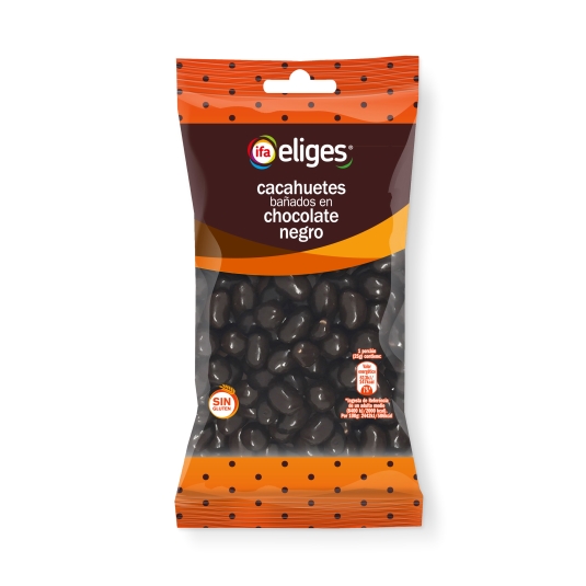 cacahuete bañado chocolate negro, 250g