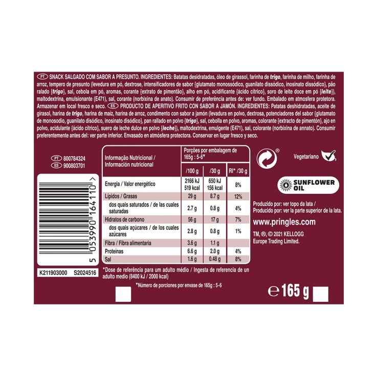 patatas jamón, 165g