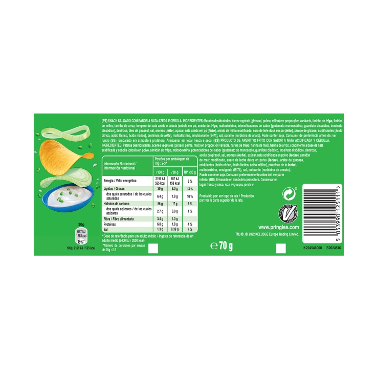 patatas sourcream & onion, 70g