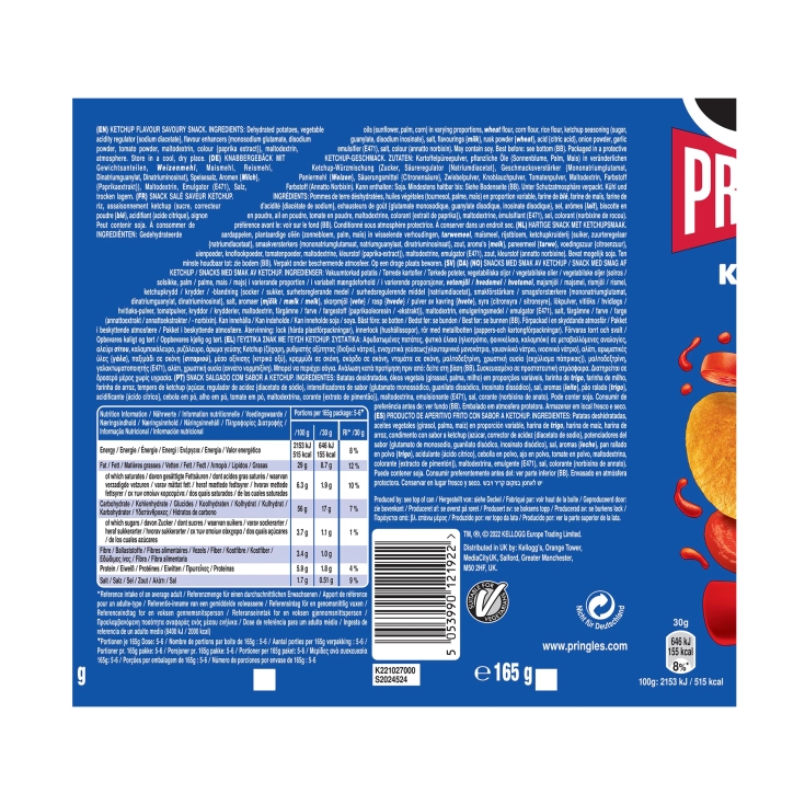 patatas kétchup, 165g