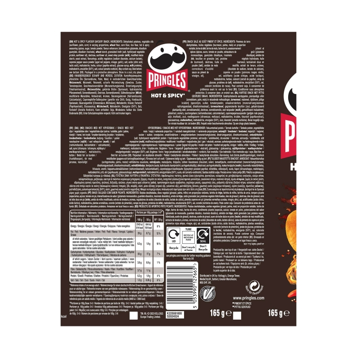 patatas hot & spicy, 165g