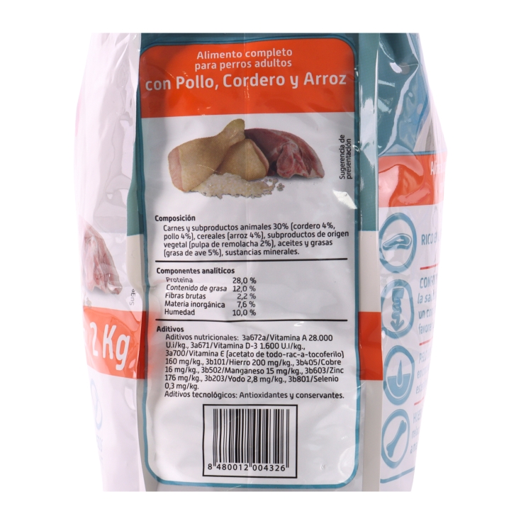 comida perros pequeños pollo/cord/arroz, 2kg