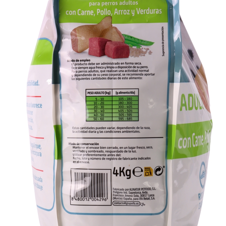 comida perros carne,pollo,arroz y verduras,4k