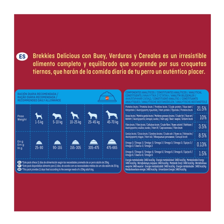 comida perro mediano adulto delicious buey,3k