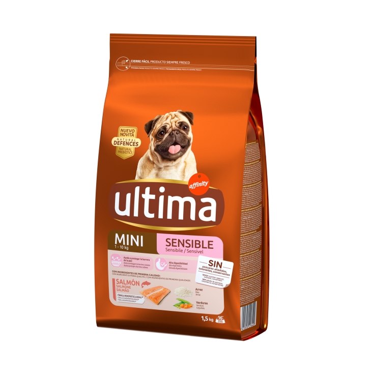 comida perro mini sensible salmón, 1.5kg