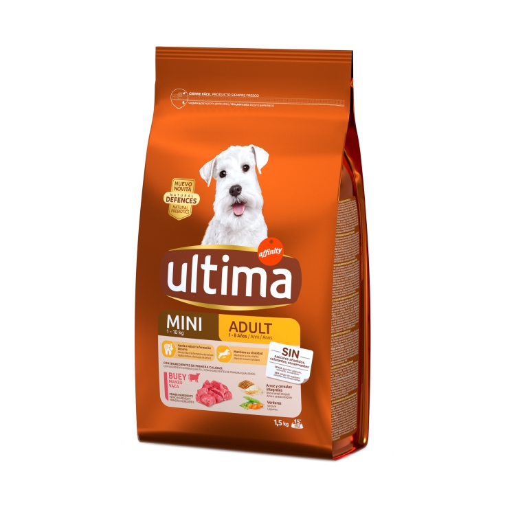 comida perro mini adulto buey, 1.5kg