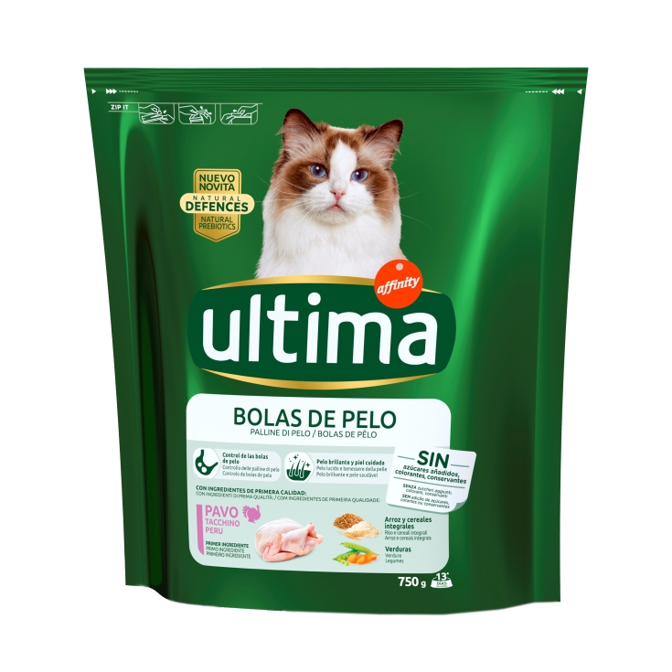 comida gato bolas de pelo, 750g