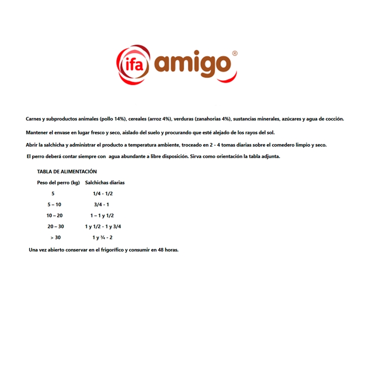 salchicha pollo c/arroz y zanahoria, 1kg